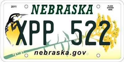 NE license plate XPP522