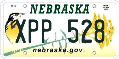 NE license plate XPP528