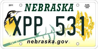 NE license plate XPP531