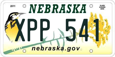 NE license plate XPP541