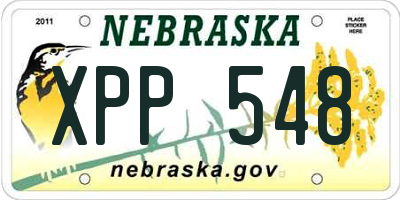 NE license plate XPP548
