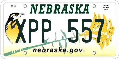 NE license plate XPP557