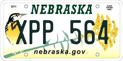 NE license plate XPP564