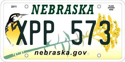 NE license plate XPP573