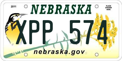 NE license plate XPP574