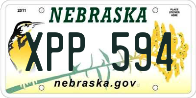 NE license plate XPP594