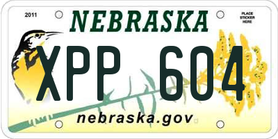 NE license plate XPP604