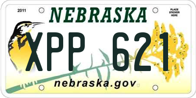 NE license plate XPP621