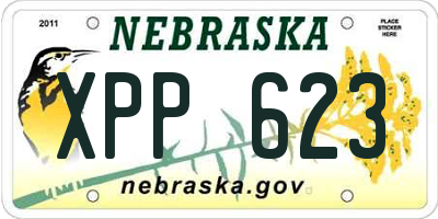 NE license plate XPP623