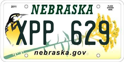 NE license plate XPP629