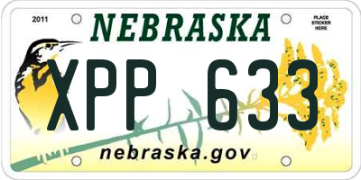 NE license plate XPP633