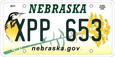 NE license plate XPP653