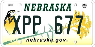 NE license plate XPP677