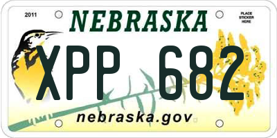 NE license plate XPP682
