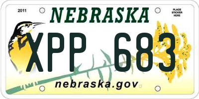 NE license plate XPP683