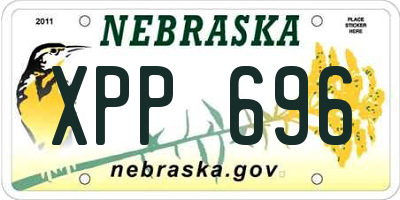 NE license plate XPP696