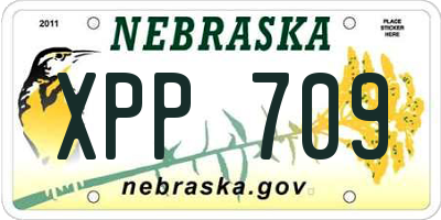 NE license plate XPP709