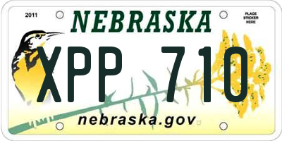 NE license plate XPP710