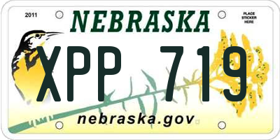 NE license plate XPP719