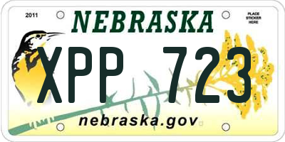 NE license plate XPP723