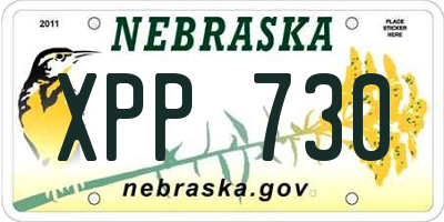 NE license plate XPP730