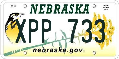 NE license plate XPP733
