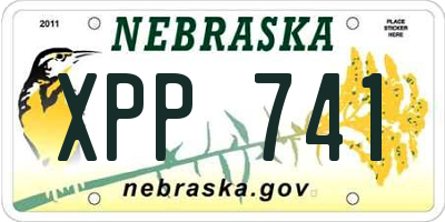NE license plate XPP741