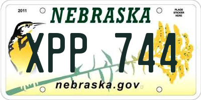 NE license plate XPP744