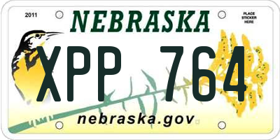 NE license plate XPP764