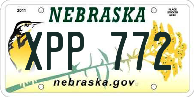 NE license plate XPP772