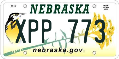 NE license plate XPP773
