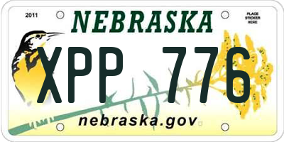 NE license plate XPP776