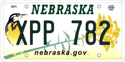 NE license plate XPP782
