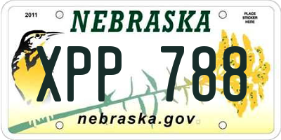 NE license plate XPP788