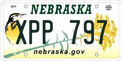NE license plate XPP797