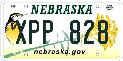 NE license plate XPP828