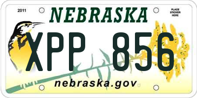 NE license plate XPP856