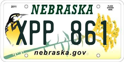 NE license plate XPP861