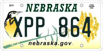 NE license plate XPP864