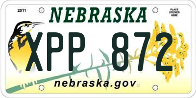 NE license plate XPP872