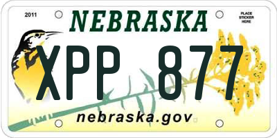 NE license plate XPP877