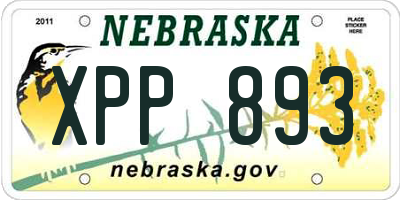 NE license plate XPP893