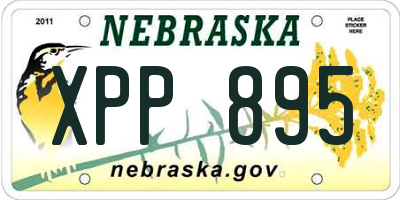 NE license plate XPP895