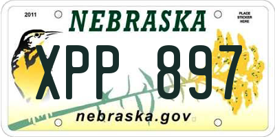 NE license plate XPP897