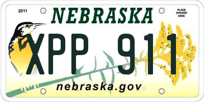 NE license plate XPP911