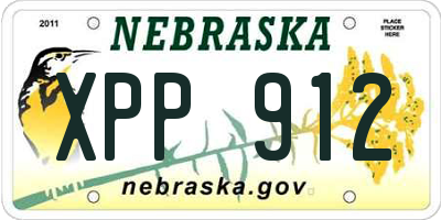 NE license plate XPP912