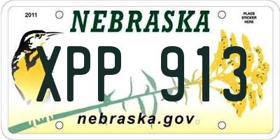 NE license plate XPP913