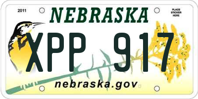 NE license plate XPP917