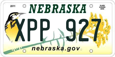 NE license plate XPP927