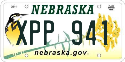 NE license plate XPP941